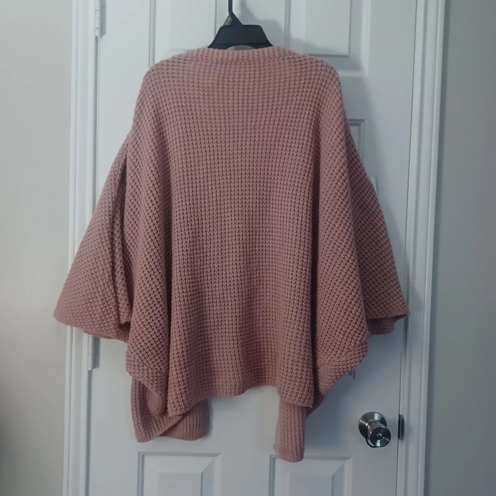 SHEIN Curve Pink Batwing Shawl Sweater Cardigan Plus Sz 4X